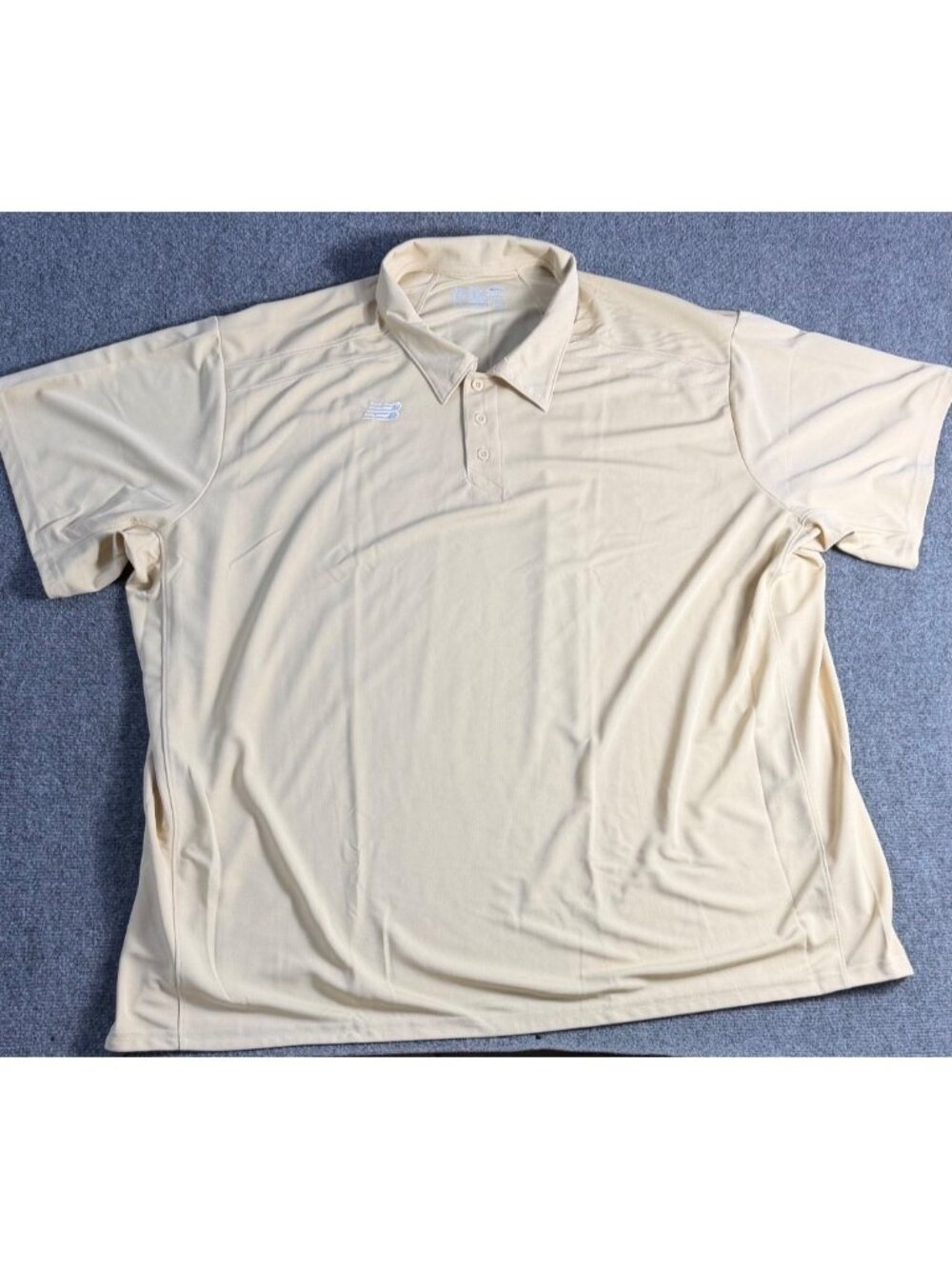 New Balance Mens Yellow Polo Shirt 5XL Short Sleeve Performance NB Dry NWOT